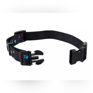 NWT black Dog Collar with Paw Print Design By Top Paw